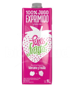 JUGO FRUTILLA Y MANZANA 8x1L PURA FRUTTA