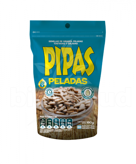 PIPAS PELADAS TOSTADAS SIN SAL x 180g